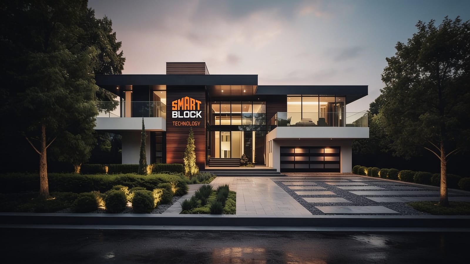 Modern energy-efficient house built with Smartblock technology